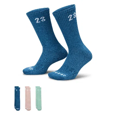 Jordan Essentials Crew Socks (3 Pairs) In Multicolor