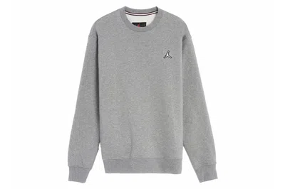 Pre-owned Jordan Essentials Fleece Crew Pullover Sweatshirt Grey