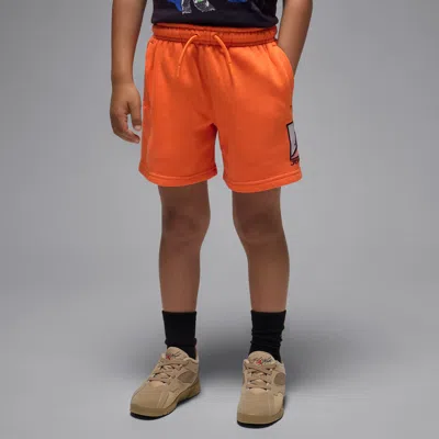 Jordan Essentials Little Kids' Fleece Shorts In Orange