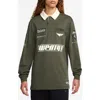 Jordan Essentials Long Sleeve Logo Rugby Shirt In Brown