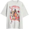 Jordan Essentials Oversize Photo Graphic T-shirt In Grey Heather/varsity Red