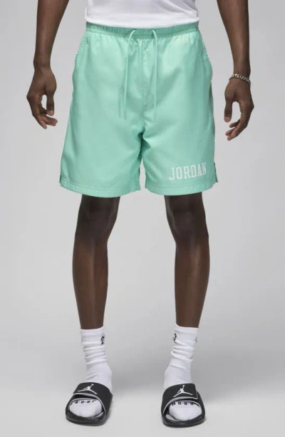 Jordan Men's  Essentials Poolside Shorts In Emerald Rise/white
