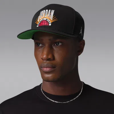 Jordan Essentials Pro Structured Flat Bill Hat In Black