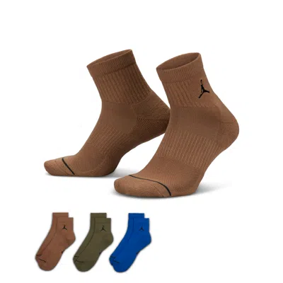 Jordan Everyday Ankle Socks (3 Pairs) In Multicolor