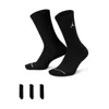 Jordan Mens  Every Day Cushioned Crew 3 Pack In Black