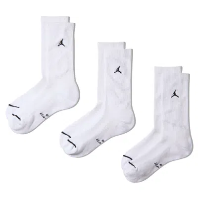 Jordan Everyday Crew Socks (3 Pairs) In White