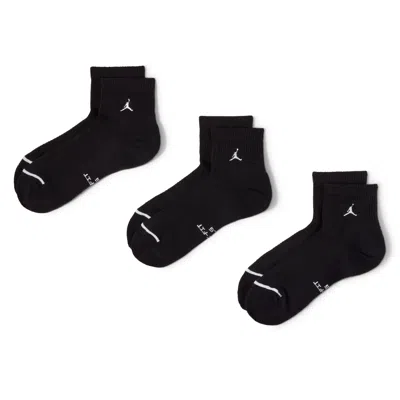 Jordan Everyday Elevated Ankle Socks (3 Pairs) In Black