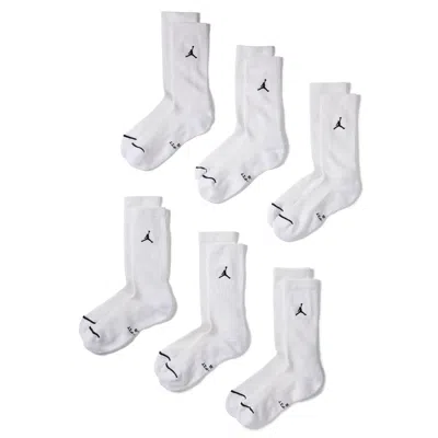 Jordan Everyday Elevated Crew Socks (6 Pairs) In White