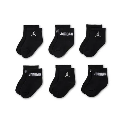 Jordan Everyday Essentials Baby /toddler Ankle Socks (6 Pairs) In Black