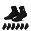Jordan Everyday Essentials Big Kids' Ankle Socks (6 Pairs) In Black
