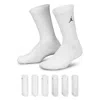Jordan Everyday Essentials Big Kids' Crew Socks (6 Pairs) In White