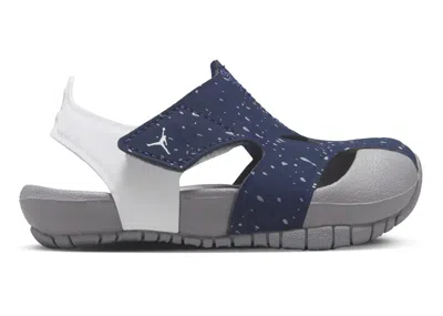 Pre-owned Jordan Flare Sneakers In Midnight Navy Blue/white/cement Grey