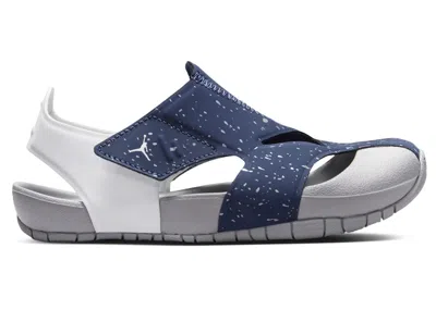 Pre-owned Jordan Flare Sneakers In Midnight Navy Blue/white/cement Grey