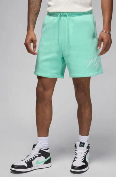 Jordan Fleece Sweat Shorts In Green