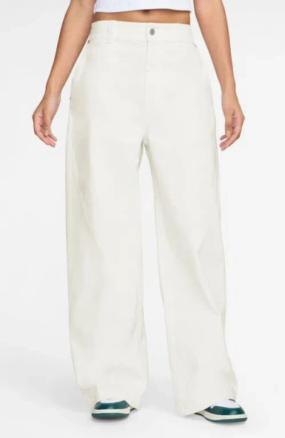 Jordan Flight '91 Wide Leg Baggy Pants In White