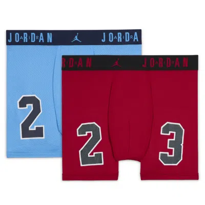 Jordan Big Kids' Flight Mesh Jersey Boxer Briefs (2-pack) In Red