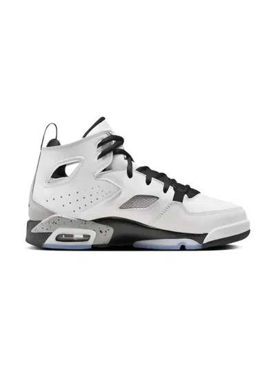 Jordan Kids'  Flight Club 91 "white Metallic Silver" Sneakers