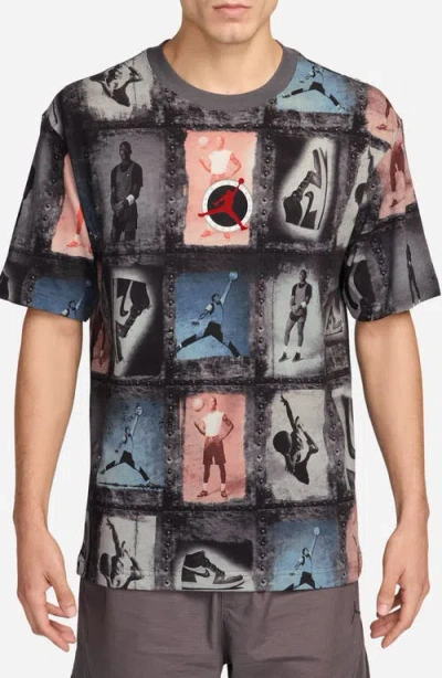 Jordan Flight Club Printed Cotton T-shirt In Multi