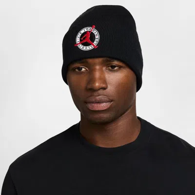 Jordan Flight Club Peak Beanie In Black
