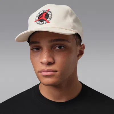 Jordan Flight Club Pro Unstructured Flat Bill Hat In White