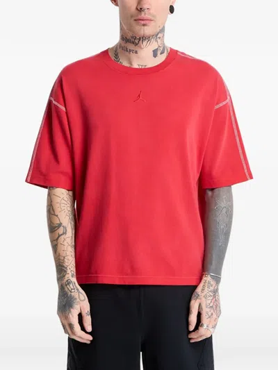 Jordan Flight Contrast-stitch T-shirt In Pink
