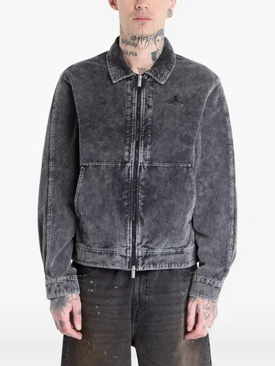 Jordan Flight Corduroy Chore Jacket In Gray