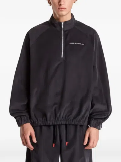Jordan Flight Corduroy Half-zip Sweater In Gray