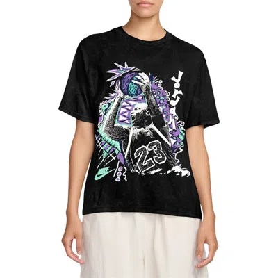 Jordan Flight Cotton Graphic T-shirt In Black