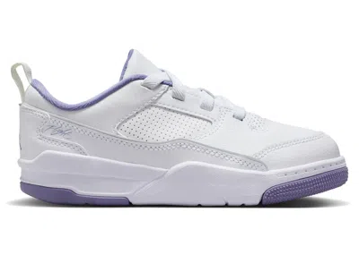 Pre-owned Jordan Flight Court Sneakers In White/dusty Amethyst