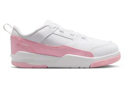 Pre-owned Jordan Flight Court Sneakers In White/medium Soft Pink In Multi