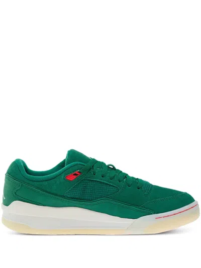 Jordan Flight Court Suede Sneakers In Green