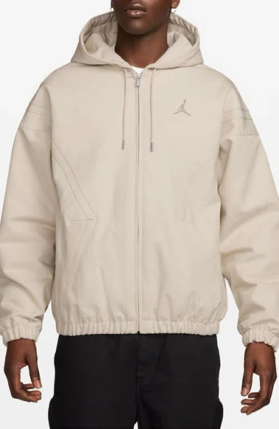 Jordan Flight Draft Hooded Jacket In Neutral