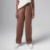 Jordan Flight Essentials Big Kids' Open Hem Pants In Brown