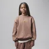 Jordan Flight Essentials Big Kids' Oversized Crew In Brown