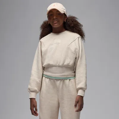 Jordan Flight Essentials Big Kids' Oversized Crew In White