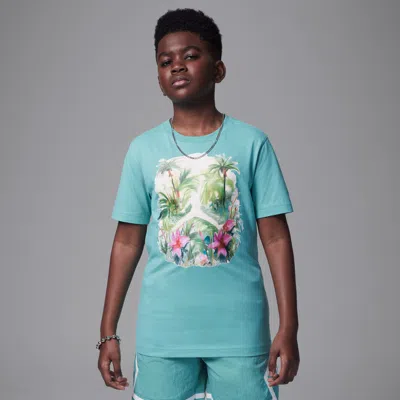 Jordan Flight Essentials Big Kids' Poolside Jumpman T-shirt In Green