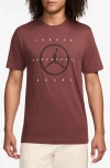 Jordan Flight Essentials Cotton Graphic T-shirt In Brown