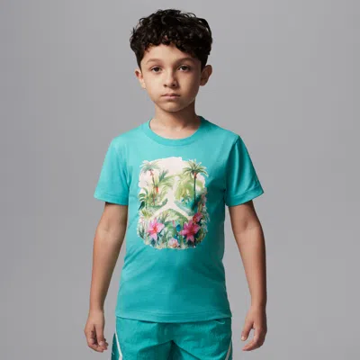 Jordan Flight Essentials Little Kids' Poolside Jumpman T-shirt In Green