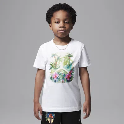 Jordan Flight Essentials Little Kids' Poolside Jumpman T-shirt In White