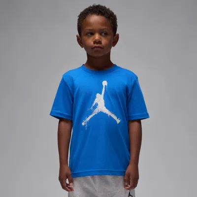 Jordan Flight Essentials Little Kids' Printed T-shirt In Blue