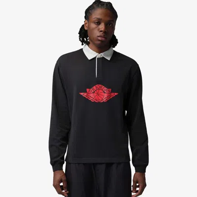 Jordan Flight Essentials Logo-print Polo Shirt In Gray