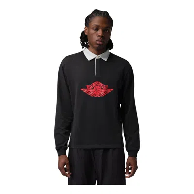 Jordan Flight Essentials Logo-print Polo Shirt In Gray