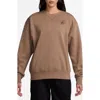 Jordan Flight Fleece Crewneck Sweatshirt In Archaeo Brown