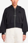 Jordan Flight Fleece Crop Hoodie In Black