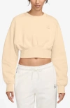 Jordan Flight Fleece Crop Sweatshirt In Guava Ice