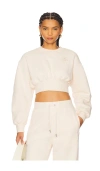 Jordan Flight Fleece Cropped Sweatshirt In Guava Ice
