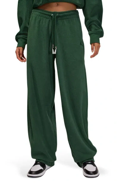 Jordan Flight Fleece French Terry Sweatpants In Green