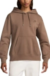 Jordan Women's  Flight Fleece Satin-lined Pullover Hoodie In Archaeo Brown