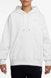 Jordan Women's  Flight Fleece Satin-lined Pullover Hoodie In Birch Heather