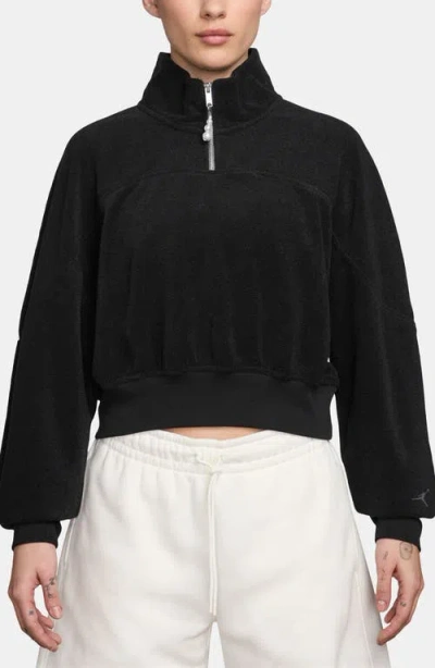 JORDAN JORDAN FLIGHT FLEECE QUARTER ZIP CROP SWEATSHIRT